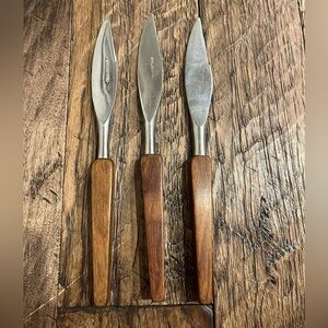 Wood Handled Danish Style Steak Knives (3)